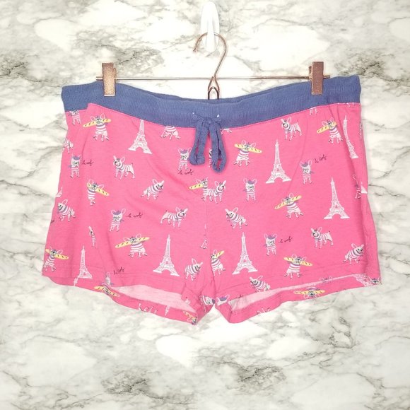 Nite Nite by Munki Munki French Bull Dog PJ Shorts - Picture 1 of 6